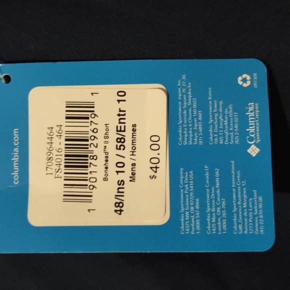 Columbia Bonehead II Shorts 10in Inseam Navy Blue MENS Shorts SIZE 48 50 52 46 - Picture 5 of 12